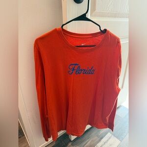 Nike Women's Orange Long Sleeve Florida Tee